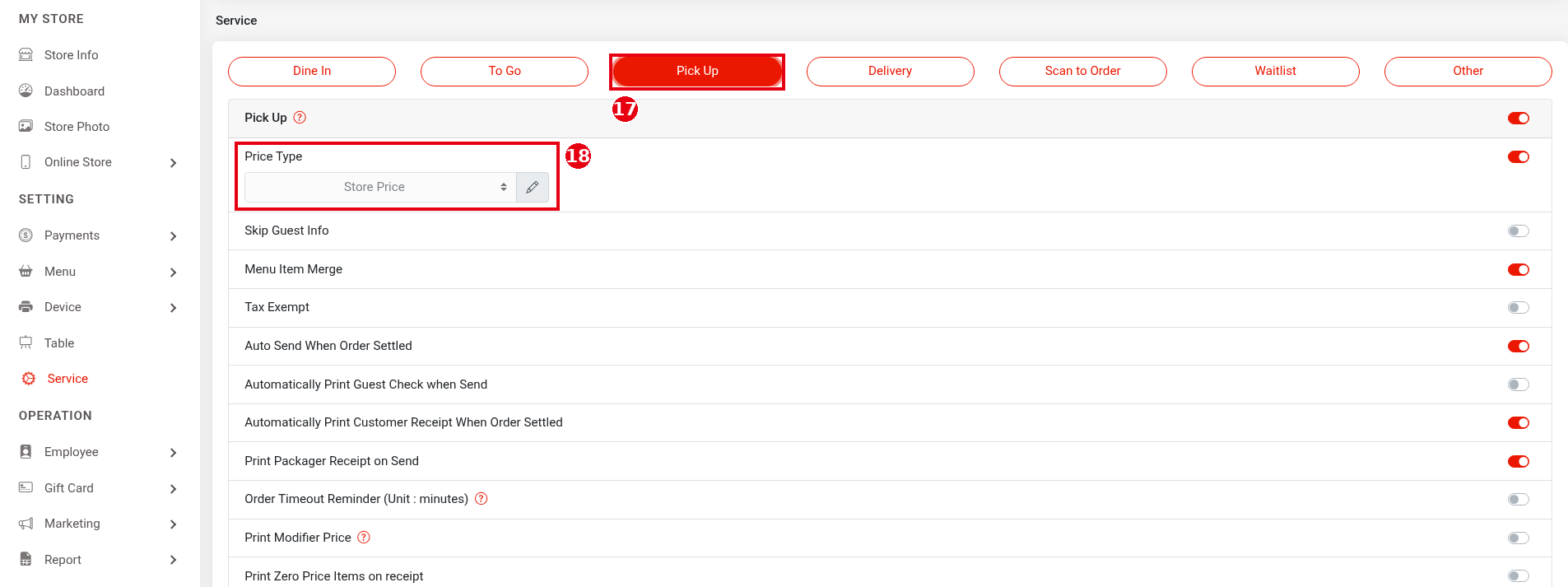 2.9.2 How to set online pick-up and delivery rules – 292-4