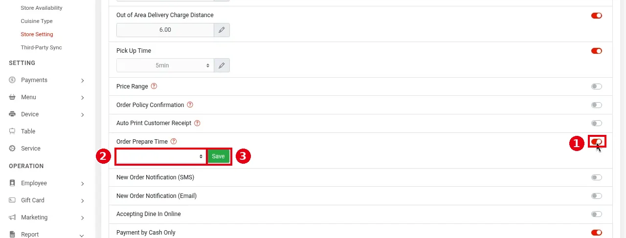 2.9.4 How to set the prep time for scheduled orders – 294-2