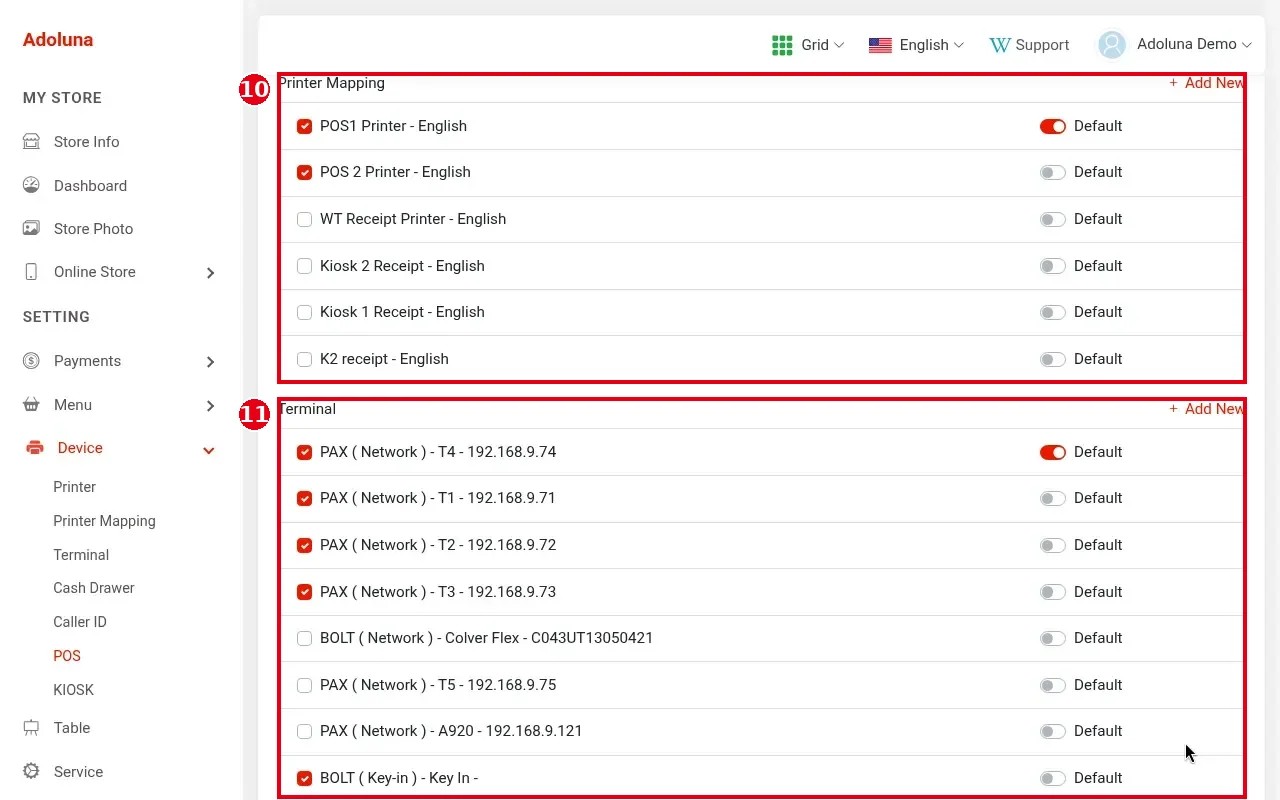 3.2.2 How to create POS and Kiosk devices in the Backoffice – 322-E2