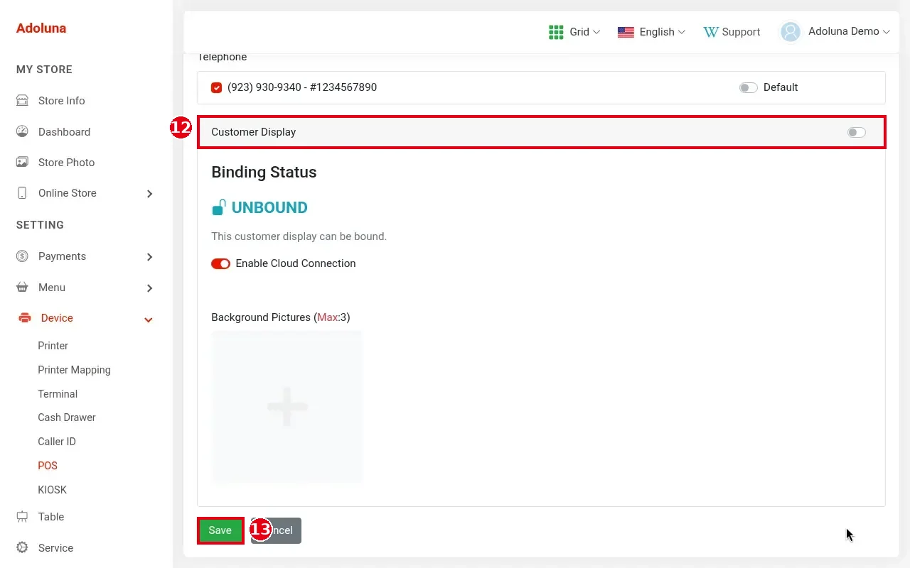 3.2.2 How to create POS and Kiosk devices in the Backoffice – 322-E3