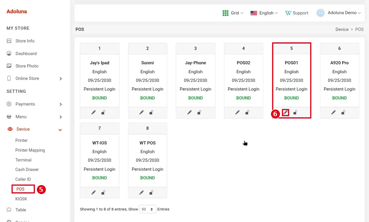 3.2.2 How to create POS and Kiosk devices in the Backoffice – 322-L