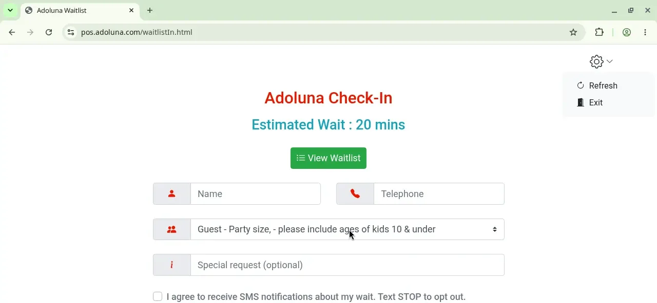 3.5.3 How to set up a Waitlist self check-in kiosk – 353-W5