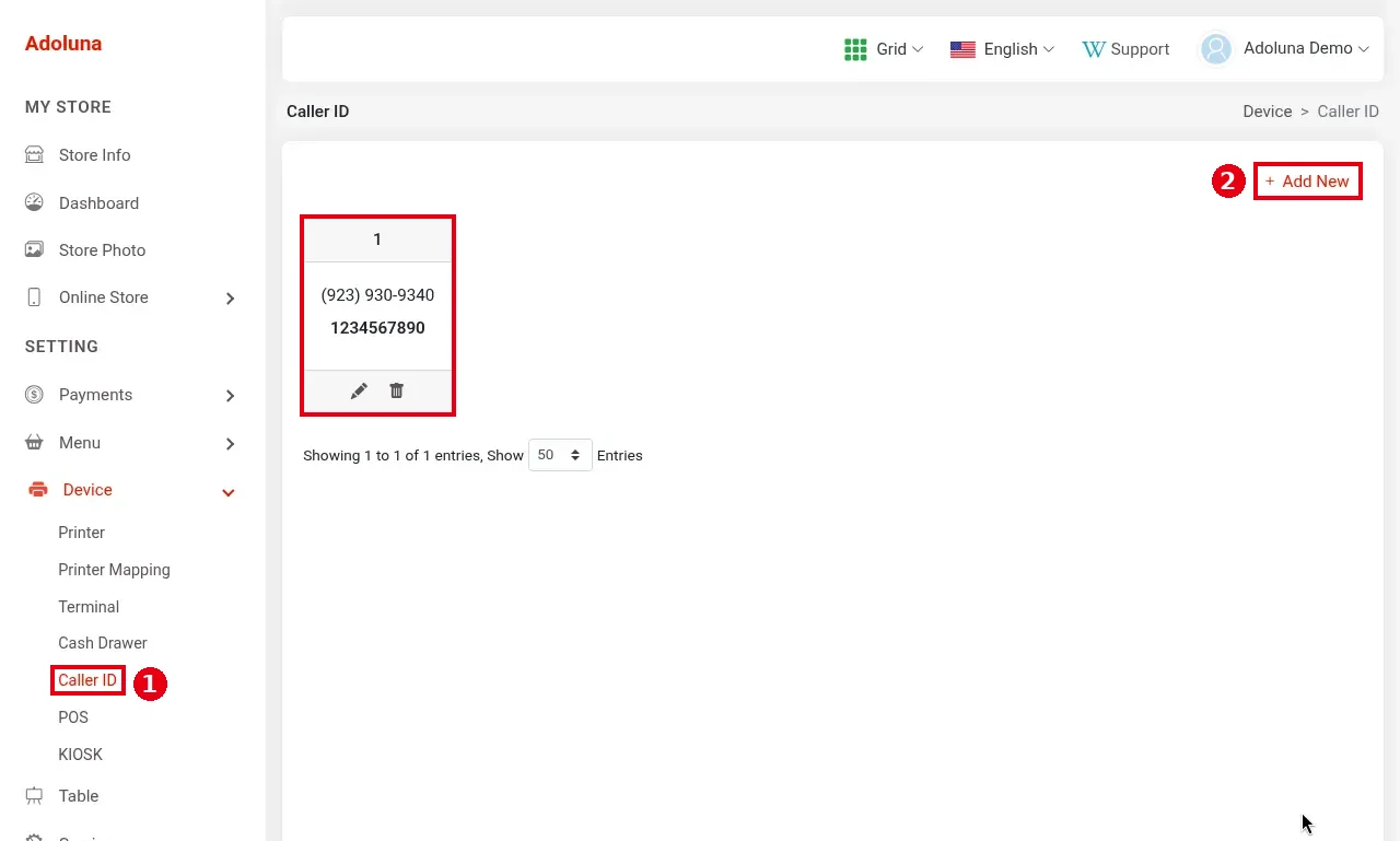 3.5.4 How to set up Caller ID – 354-1