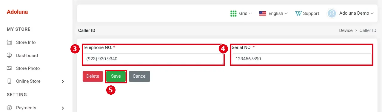 3.5.4 How to set up Caller ID – 354-2