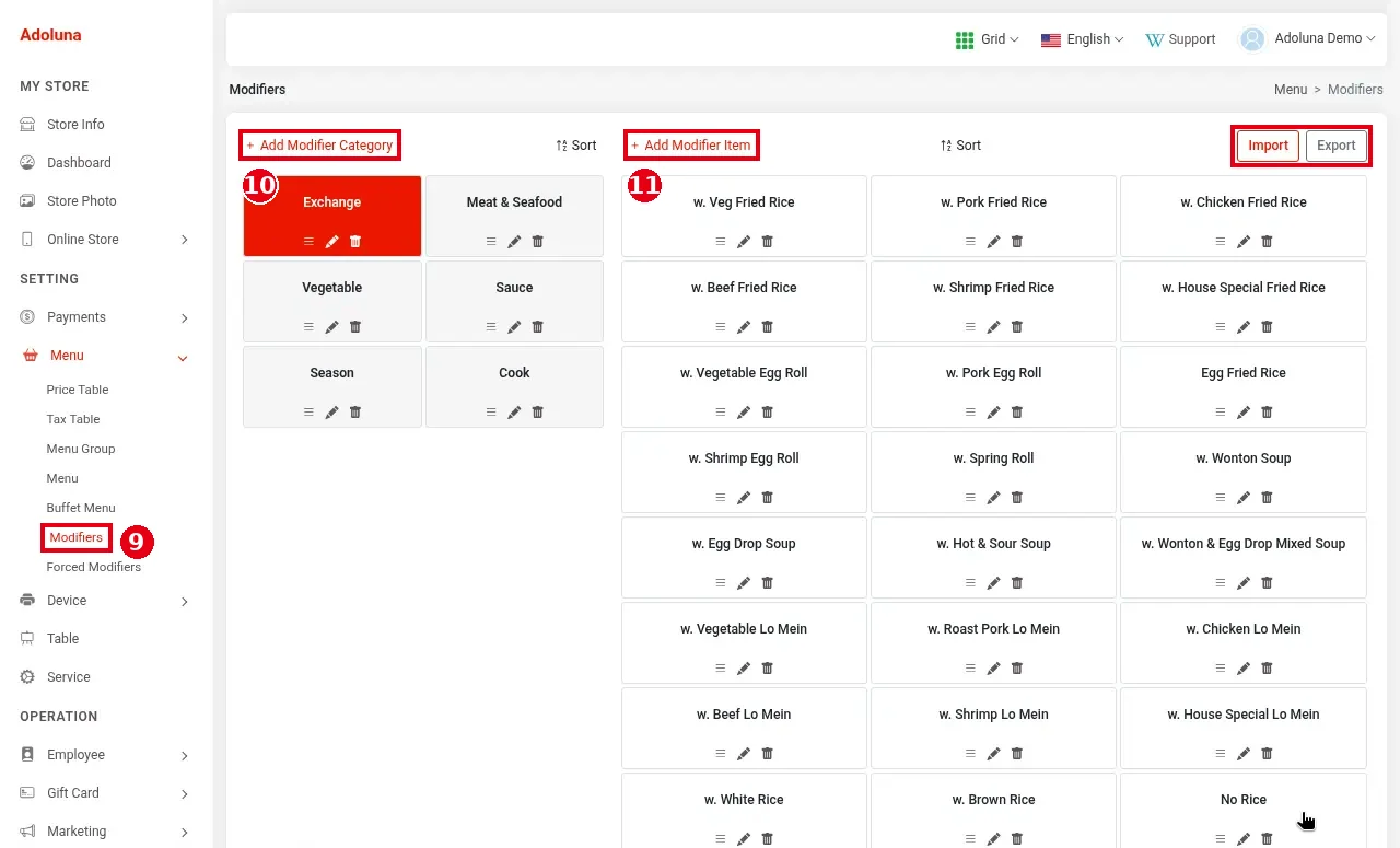 3.6.1 How to build a new menu from scratch (setup order) – 361-5